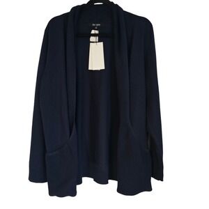 🆕️ *NWT* Chloe + Jasmine Navy Blue Open Front Cardigan Sweater‎ 1X